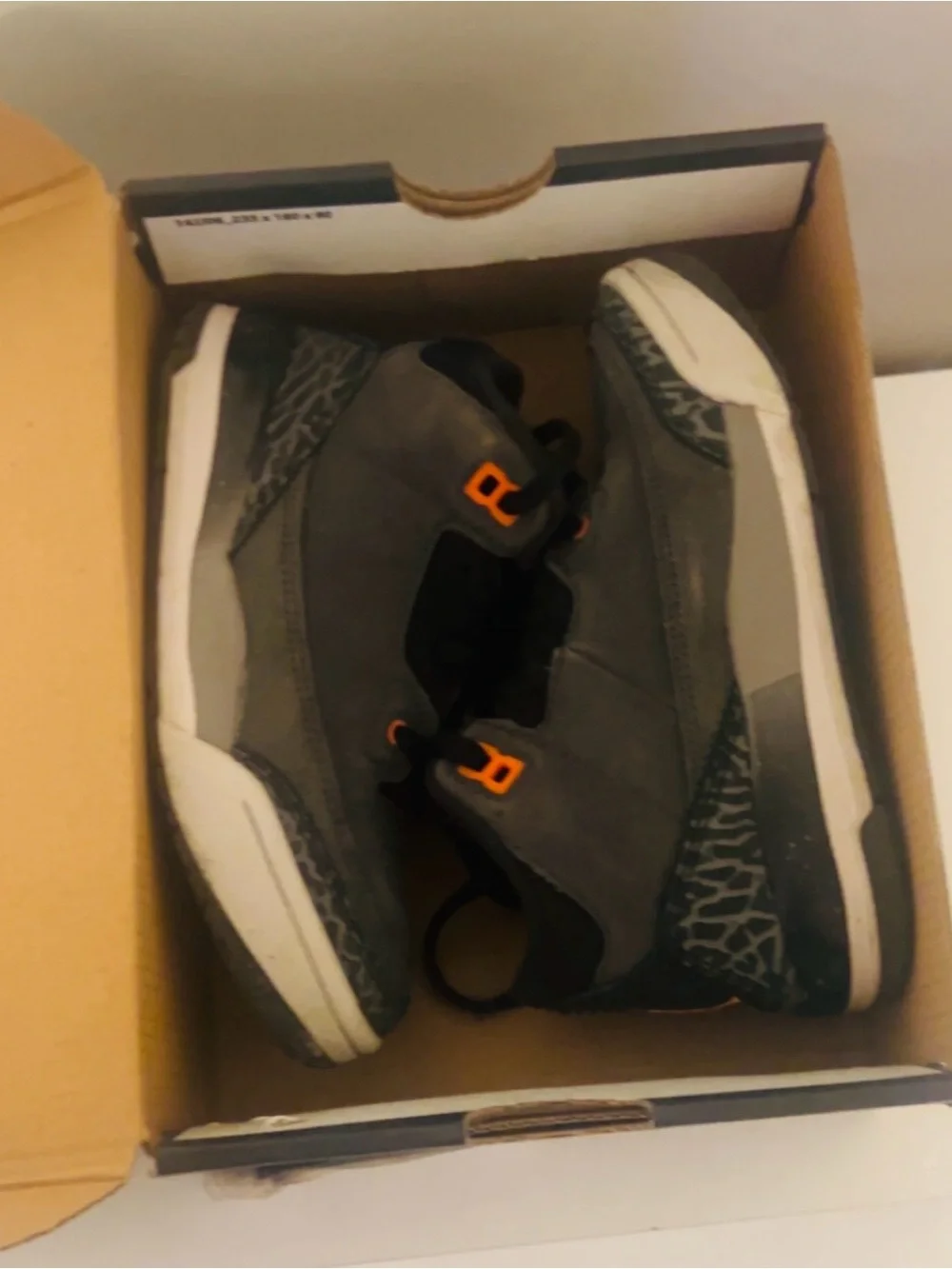 Little Boys Jordan 3 Retro “Fear Pack” 12c w Box